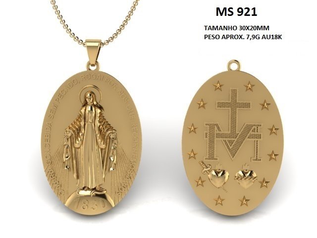 Pingente religioso - Arquivo para impressão 3D. Formato STL