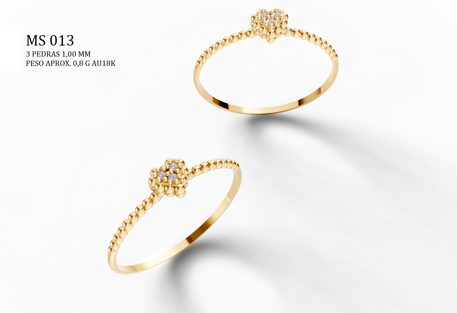 Anel coracao STL MS-013 projeto 3D joalheria fundicao ouro 18k