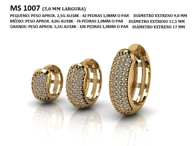 Brinco — Arquivo STL MS-1007 | Impressão 3D Joalheria