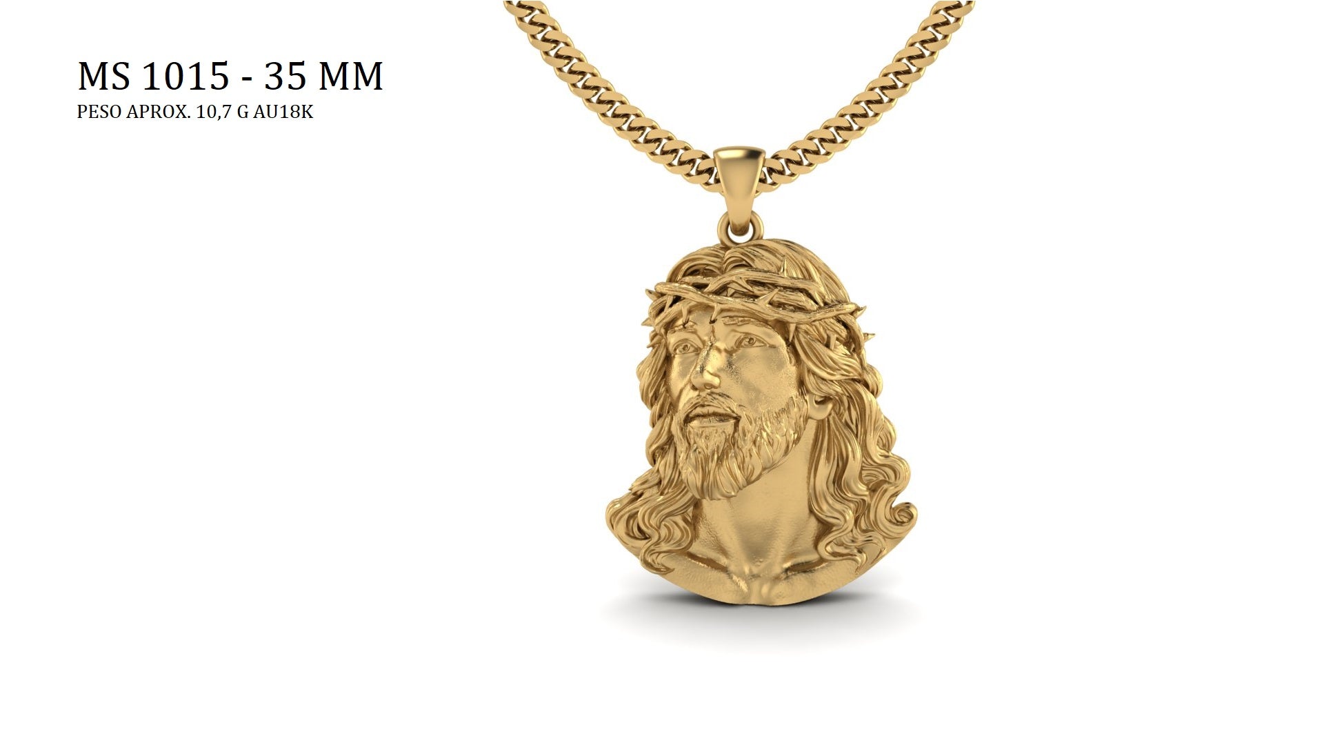 Religious pendant - 3D printing file. STL format.
