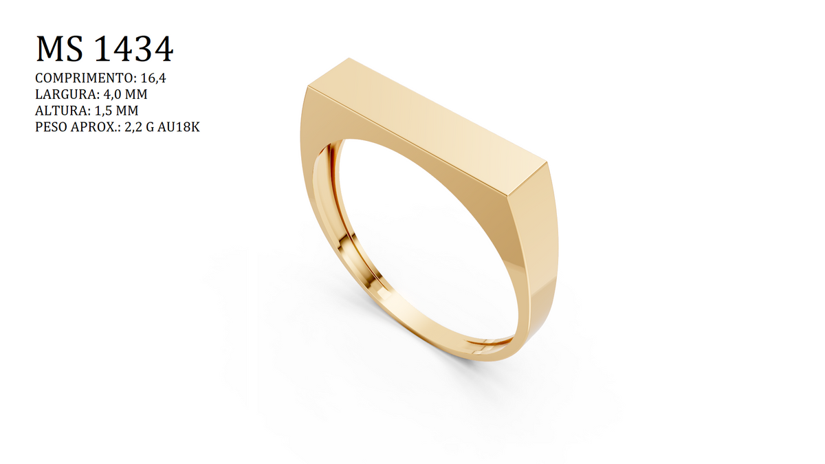 Anel — Arquivo STL MS-1434 | Impressão 3D Joalheria