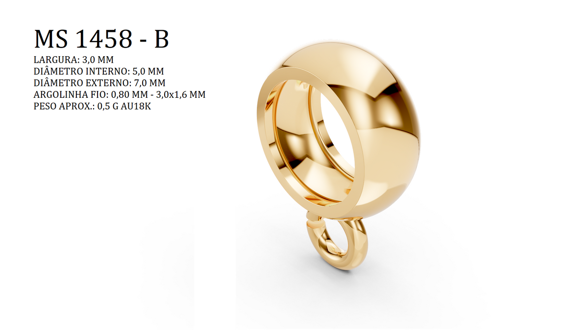 Charm — STL File MS-1458 | 3D Jewelry Printing