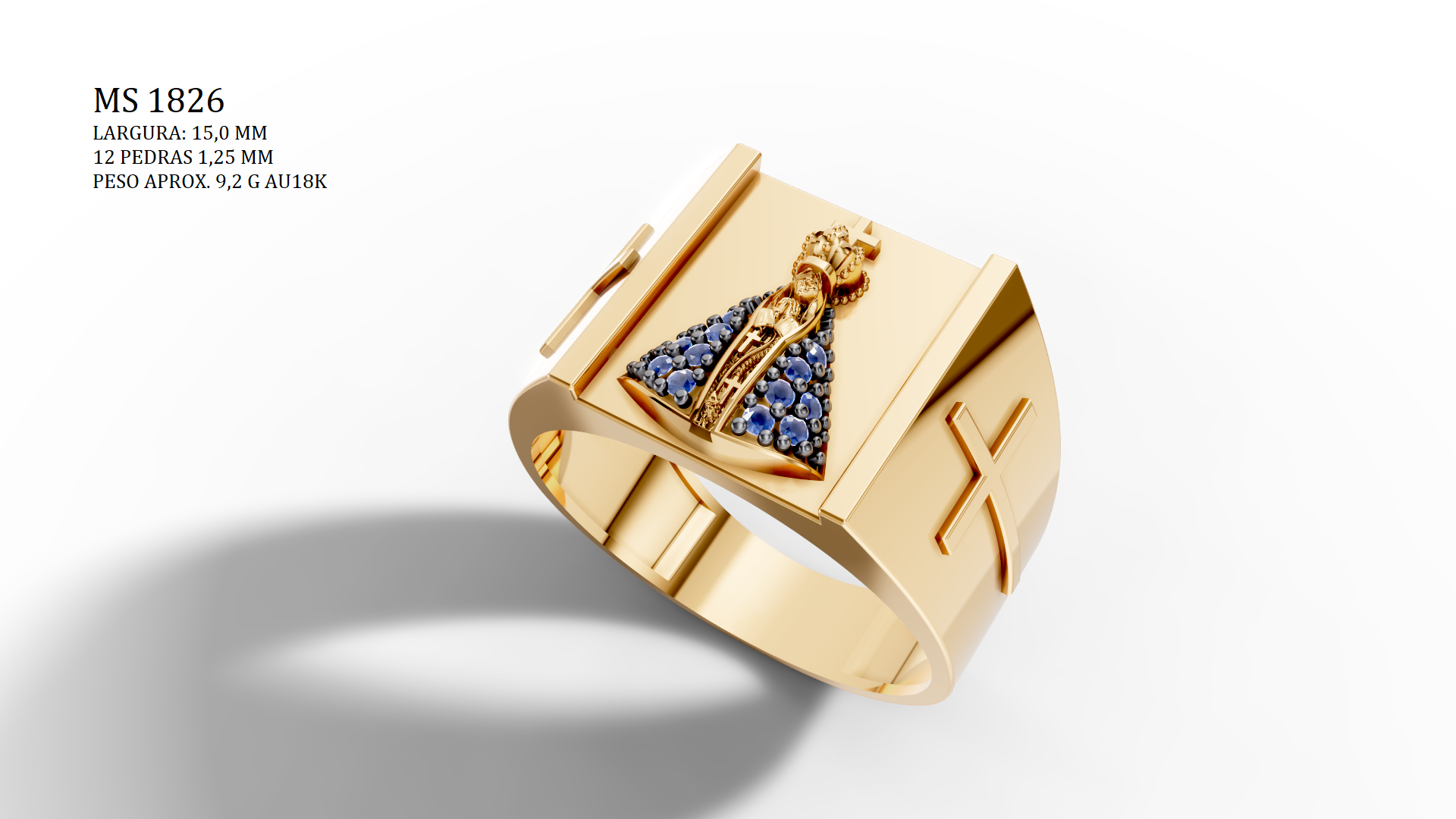 Religious ring - File for 3D printing. STL format.