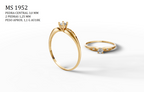 Solitaire Ring - 3D printing file. STL format.