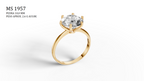 Solitaire Ring - 3D printing file. STL format.