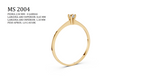 Solitaire Ring - 3D printing file. STL format.