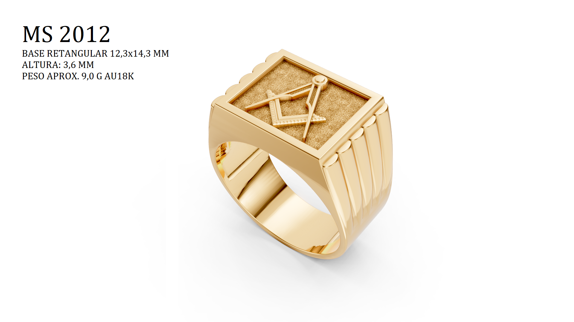 Anel Religioso — Arquivo STL MS-2012-MAÇONARIA | Impressão 3D Joalheria