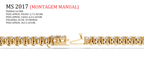 Pulseira Riviera - Pedras 4,0 mm — Arquivo STL MS-2017 | Impressão 3D Joalheria-Montagem Manual