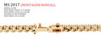 Pulseira Riviera - Pedras 4,0 mm — Arquivo STL MS-2017 | Impressão 3D Joalheria-Montagem Manual