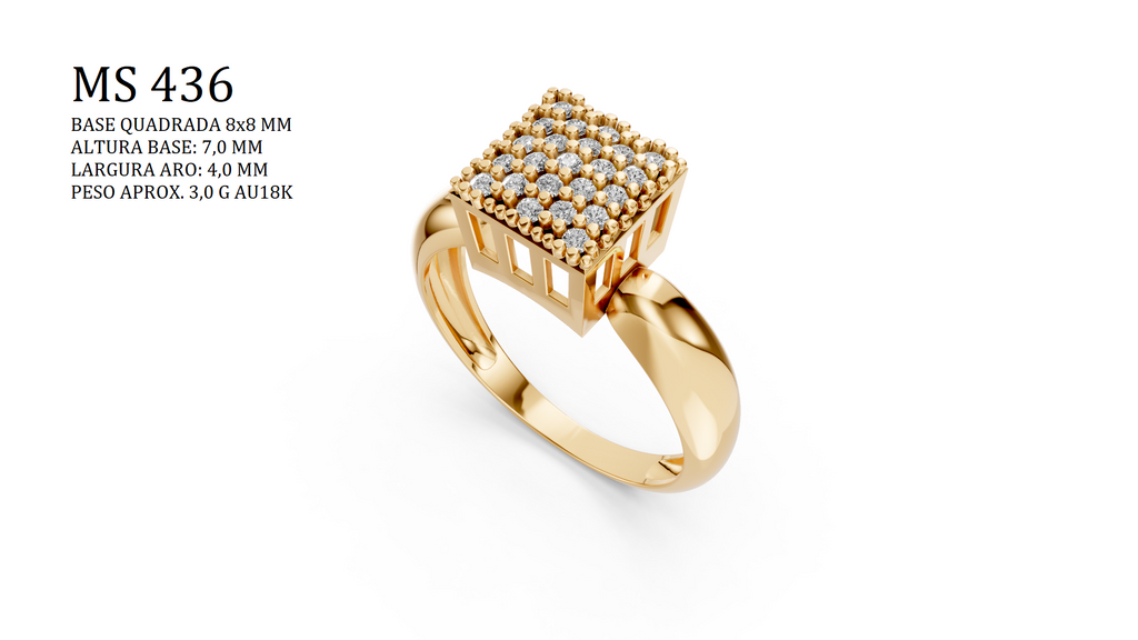 Cluster Ring — STL File MS-436 | 3D Jewelry Printing