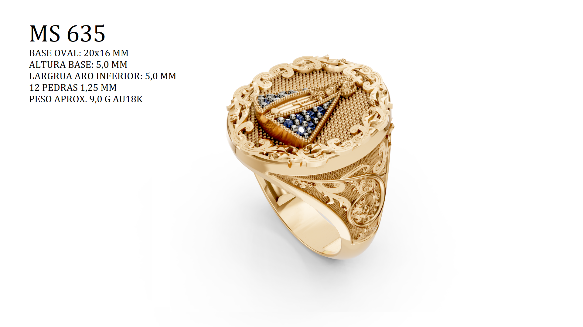 Men's Ring - 3D printing file. STL format.