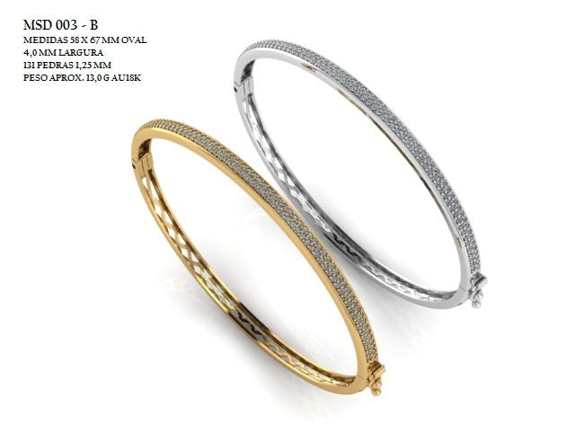 Bracelete - Arquivo para impressão 3D Formato STL