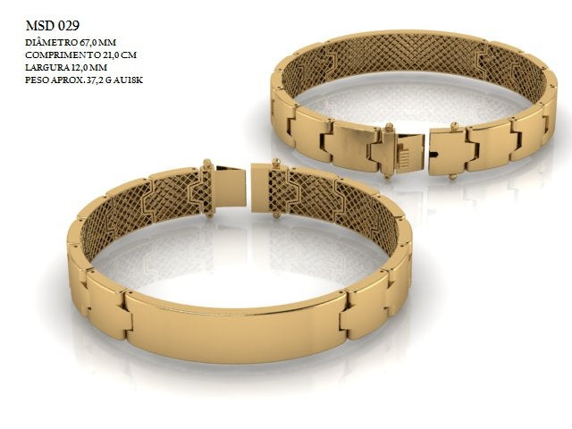 Bracelete - Arquivo para impressão 3D Formato STL