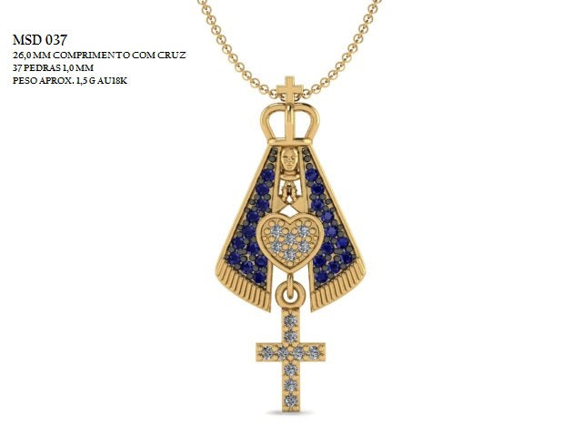 Pingente Religioso - MSD-037 | Arquivo STL - Fundição direta - 10% no Pix