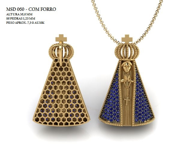 Pingente Religioso - MSD-060 | Arquivo STL - Fundição direta - 10% no Pix