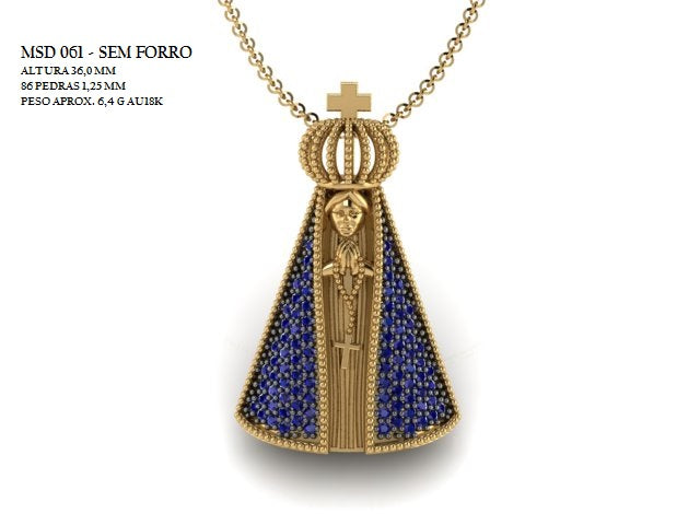 Pingente Religioso - MSD-061-SEM FORRO | Arquivo STL - Fundição direta - 10% no Pix