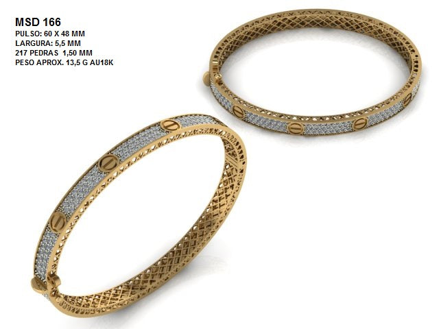 Bracelete - Arquivo para impressão 3D Formato STL