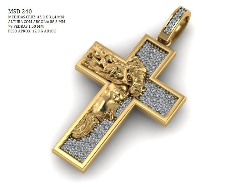 Pingente Religioso - MSD-240 | Arquivo STL - Fundição direta - 10% Pix