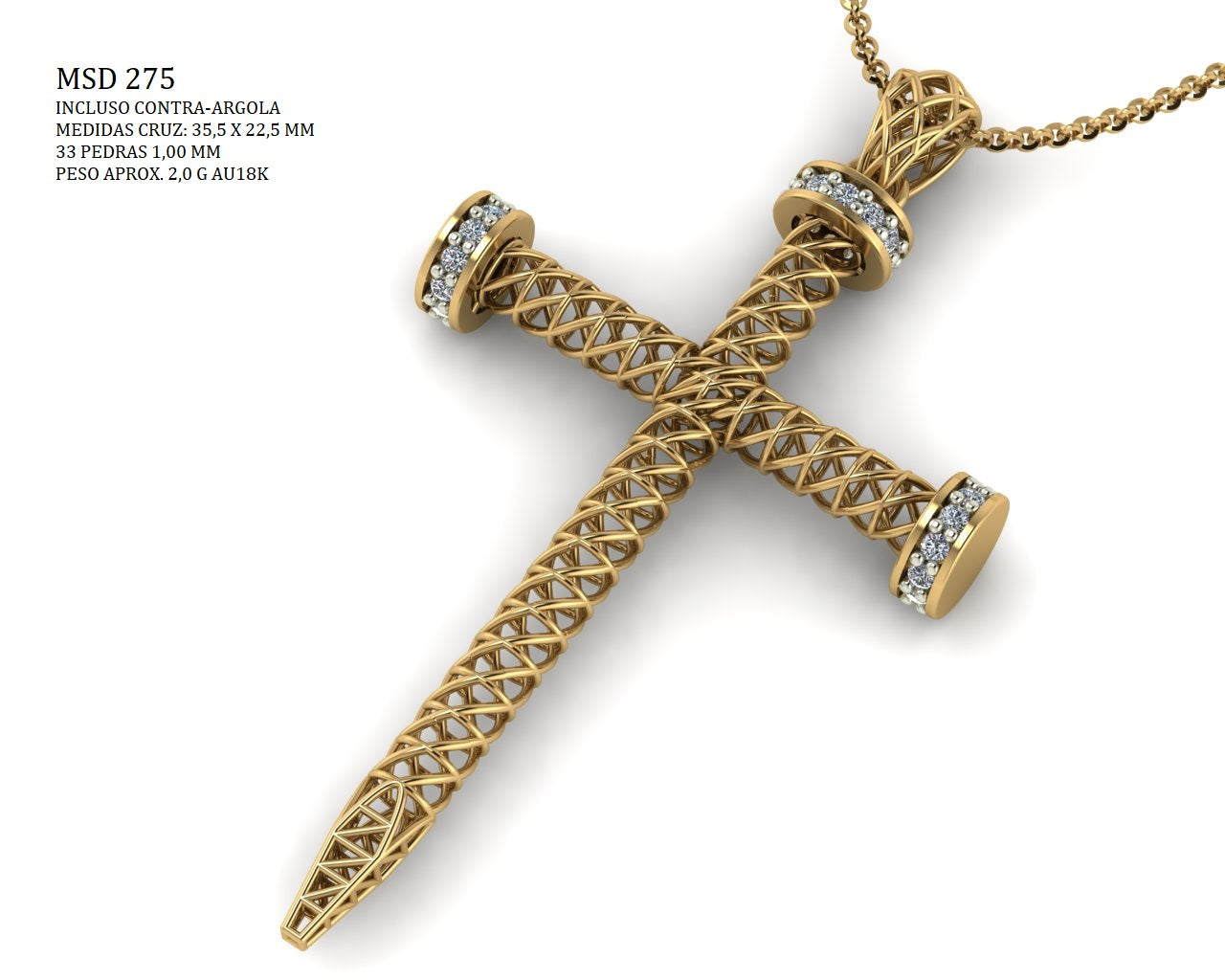 Pingente Religioso - MSD-275 | Arquivo STL - Fundição direta - 10% Pix