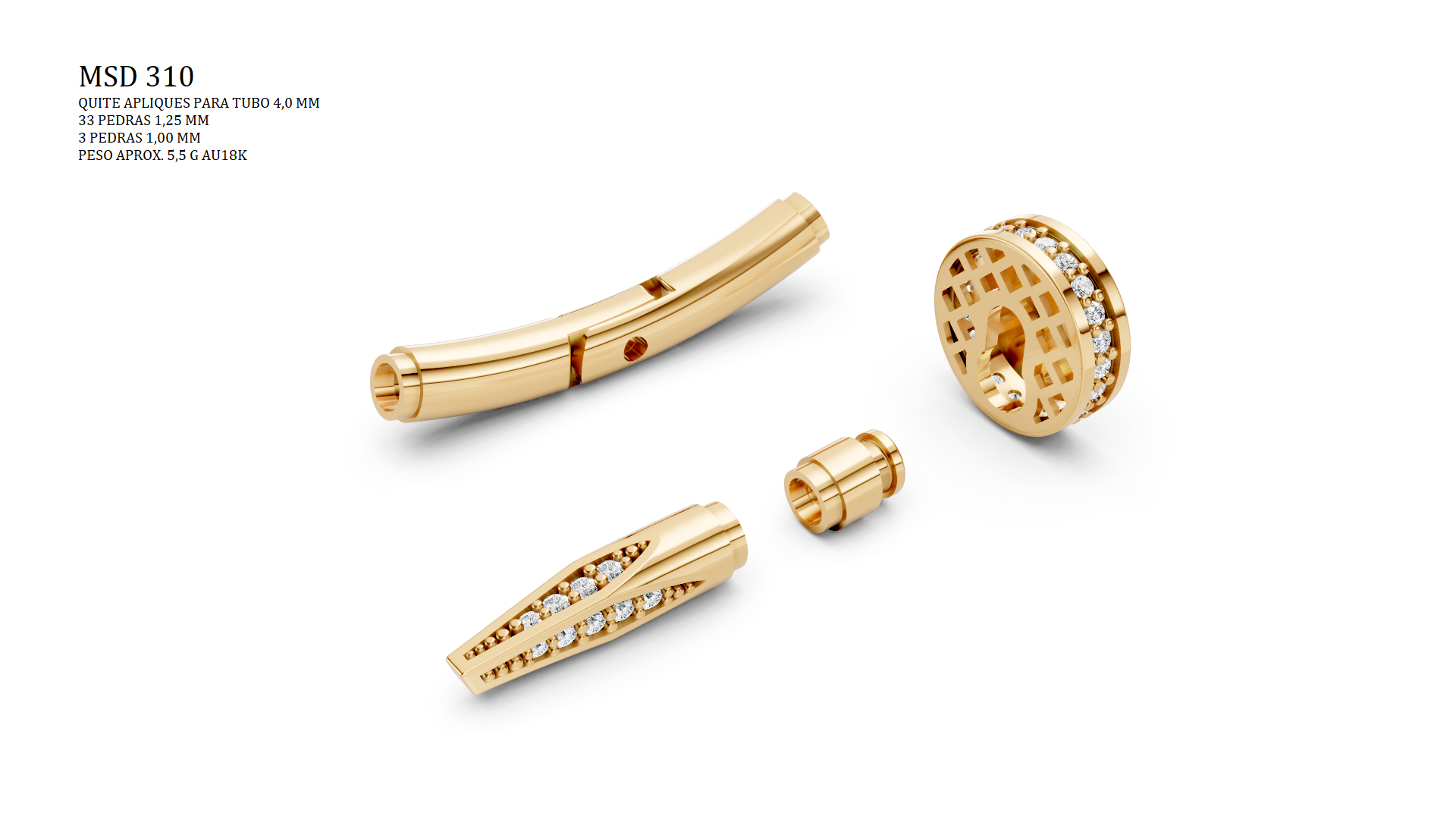 Bracelete - Arquivo STL MSD-310 | Fundição Direta para Joalheria 10% NO PIX