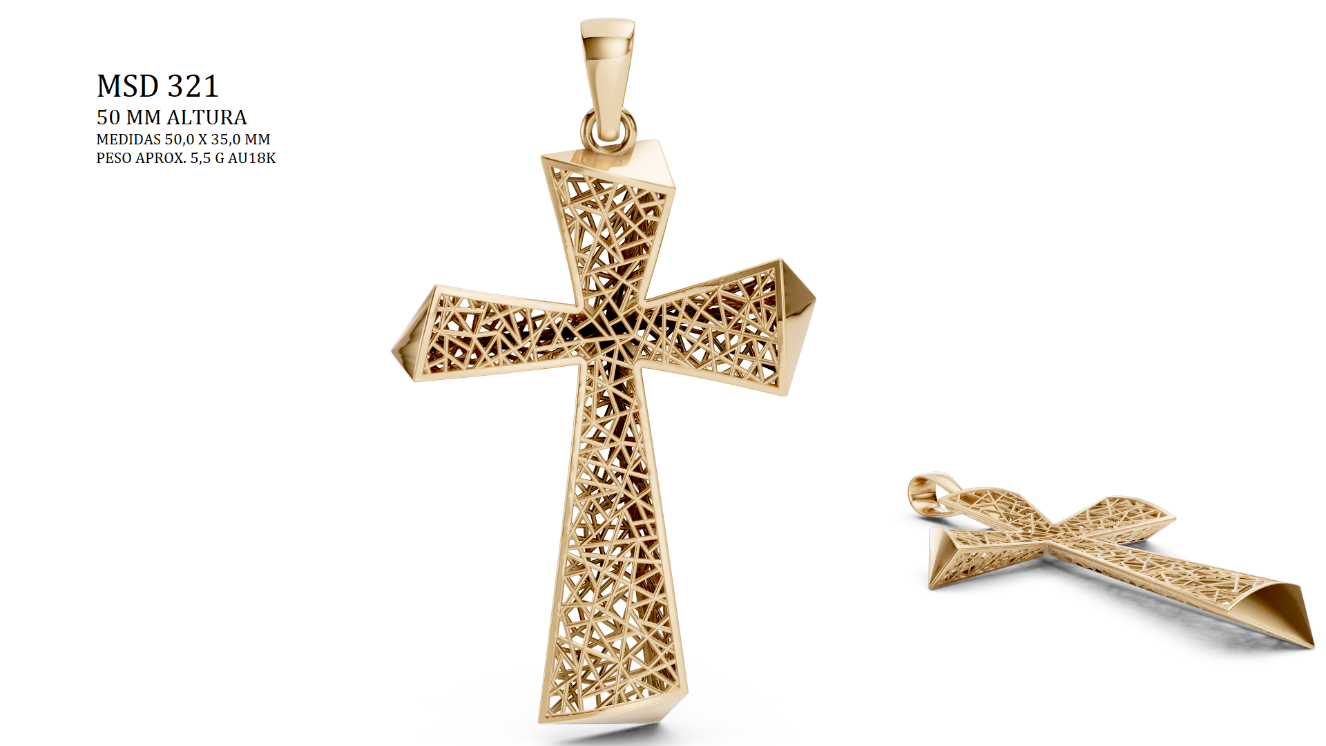 Pingente Religioso - MSD-321-50mm | Arquivo STL - Fundição direta - 10% Pix