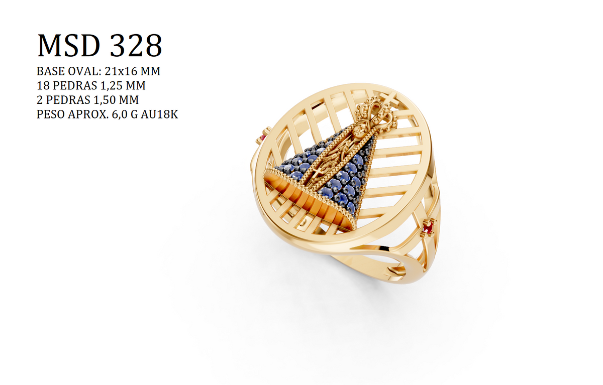 Religious Ring — STL File MSD-239 | Direct Casting for Jewelry