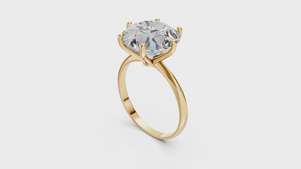 Solitaire Ring - 3D printing file. STL format.