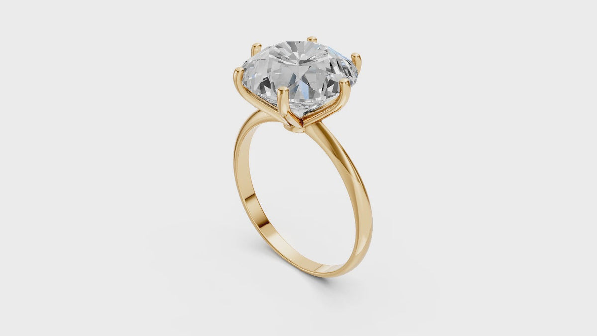 Solitaire Ring - 3D printing file. STL format.