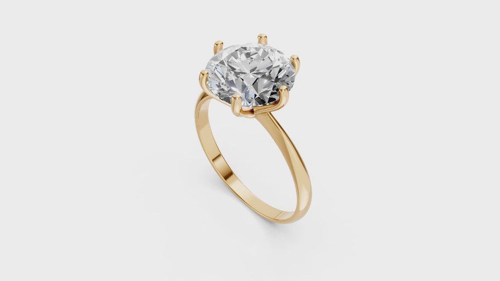 Solitaire Ring - 3D printing file. STL format.