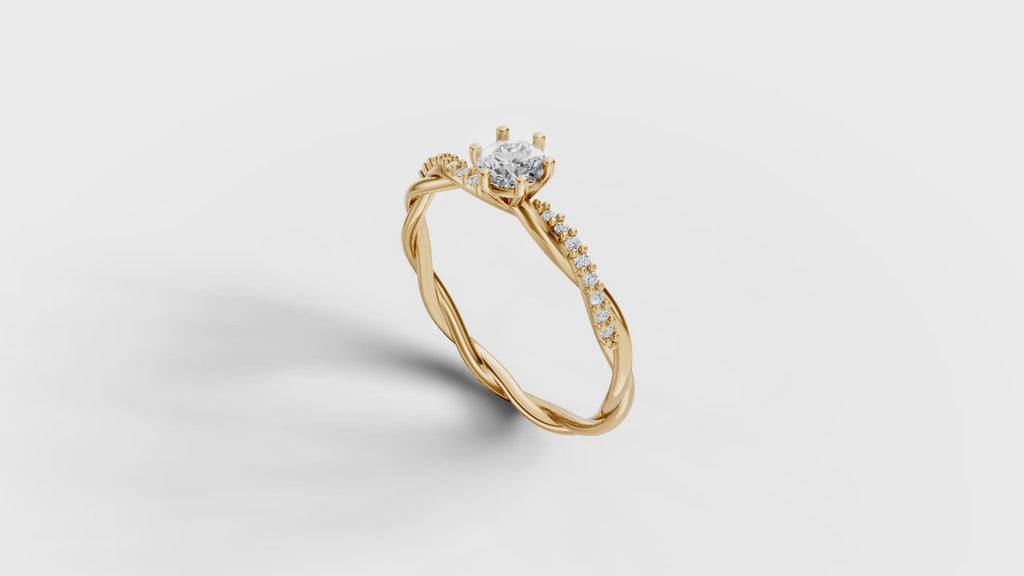 Solitaire Ring - 3D printing file. STL format.
