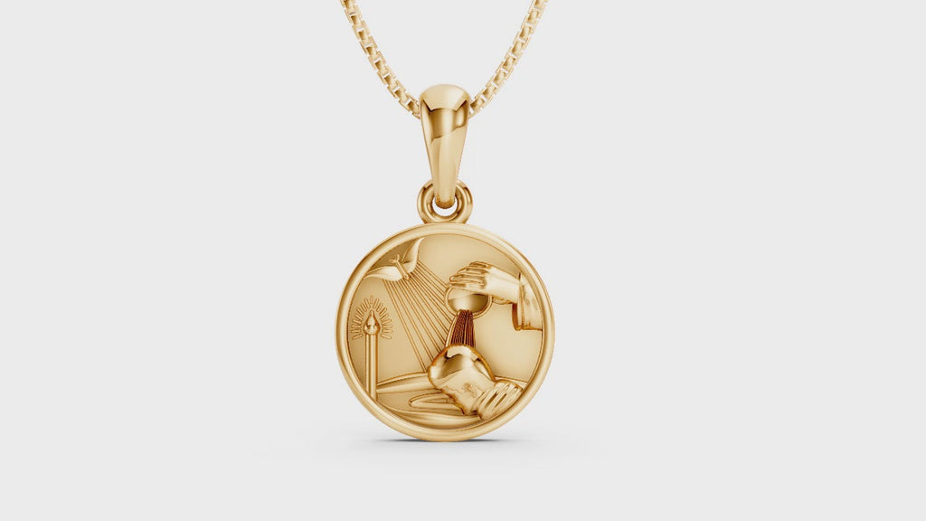 Religious pendant - 3D printing file. STL format.