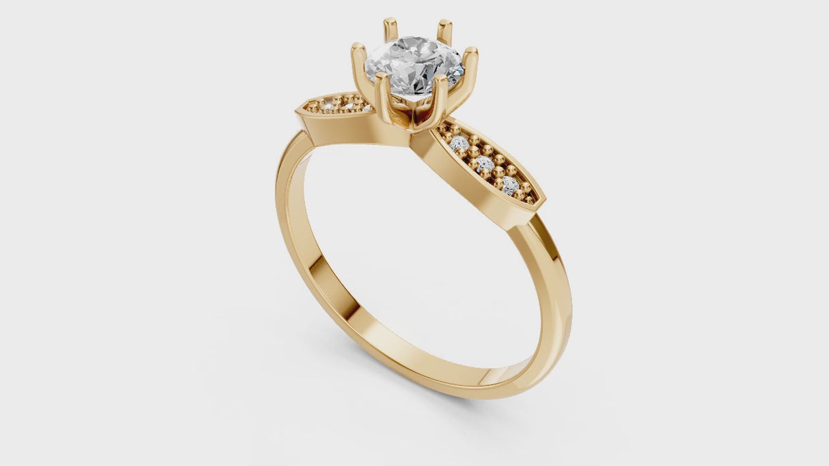 Anillo Solitario — Archivo STL MS-692 | Impresión 3D Joyería