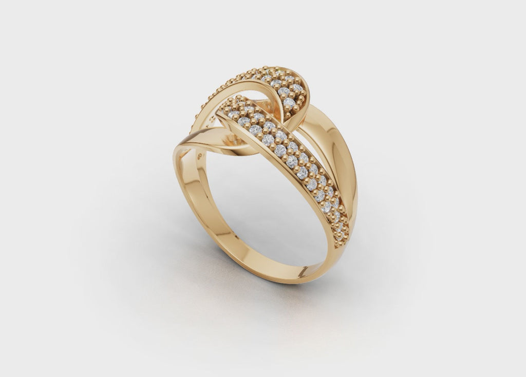 Anel — Arquivo STL MS-404 | Impressão 3D Joalheria
