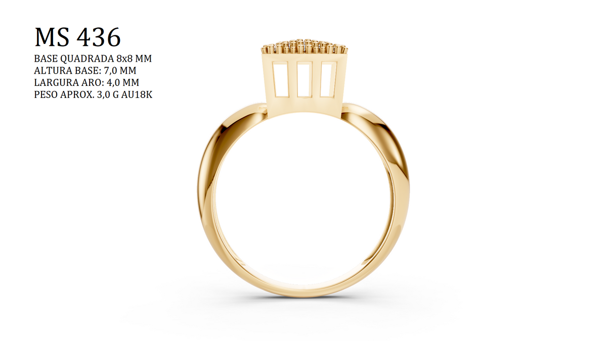 Cluster Ring — STL File MS-436 | 3D Jewelry Printing